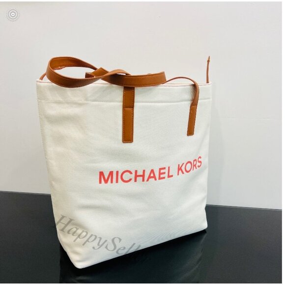 Michael Kors Tote Beach Bag Purse Handbag Carry On Shoulder Bag Logo Weekender - Picture 6 of 8